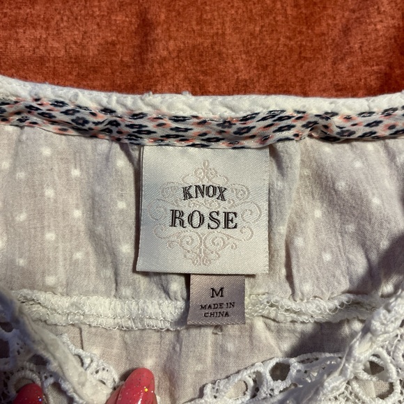 White Eyelet Ruffle Top - Picture 2 of 3